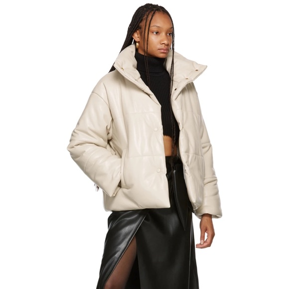 NANUSHKA VEGAN LEATHER PUFFER JACKET XS - Picture 2 of 8